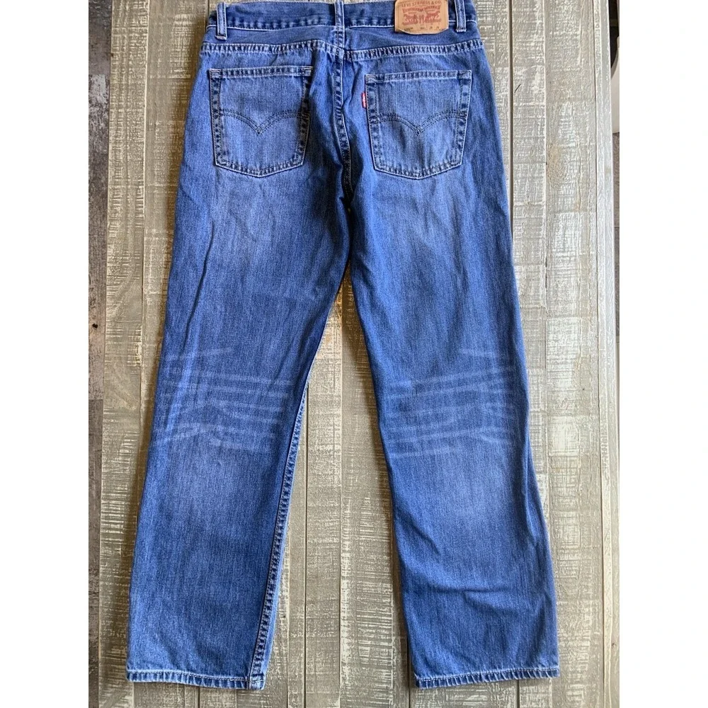 Levi's 505 Straight Leg Jeans Denim Sz 16 Reg Youth (28x28) Medium‎ Wash Classic